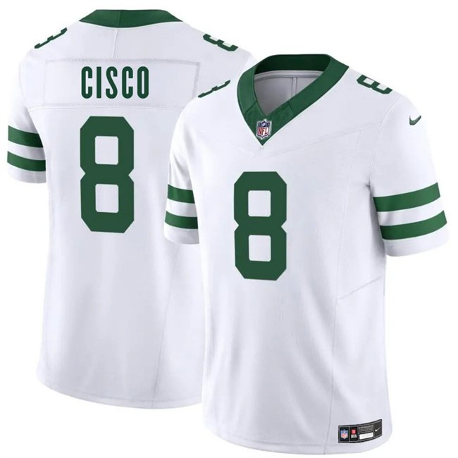 White New York Jets #8 Andre Cisco 2025 F.U.S.E. Vapor Untouchable Limited Stitched Jersey - NYJ19
