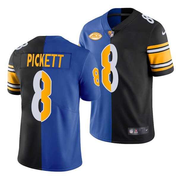 Royal/Black Pittsburgh Steelers #8 Kenny Pickett Split Limited Stitched Jersey - PSJ59