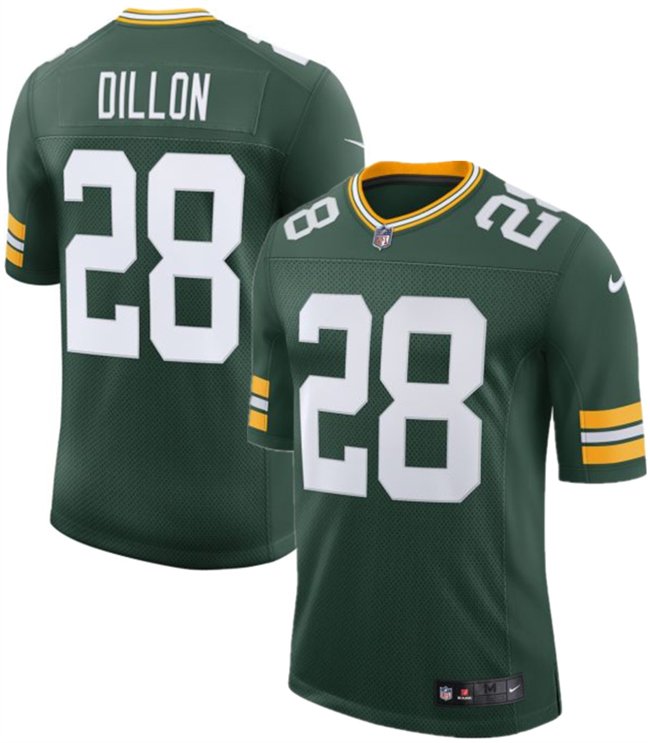 Green Green Bay Packers #28 A. J. Dillon 2025 New Vapor Untouchable Limited Stitched Football Jersey - GBJ220