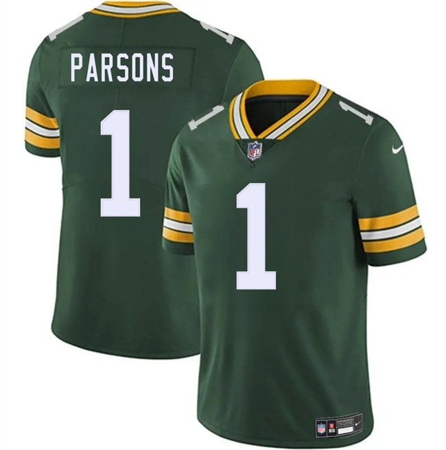 Green Green Bay Packers #1 Micah Parsons 2025 Vapor Untouchable Limited Stitched Football Jersey - GBJ05