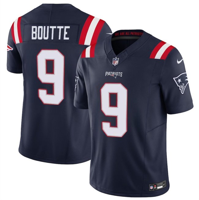 Navy New England Patriots #9 Kayshon Boutte 2025 F.U.S.E. Vapor Limited Stitched Football Jersey - NEP87