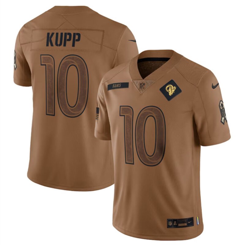 Brown Los Angeles Rams #10 Cooper Kupp 2023 Salute To Service Limited Stitched Football Jersey - LAR188