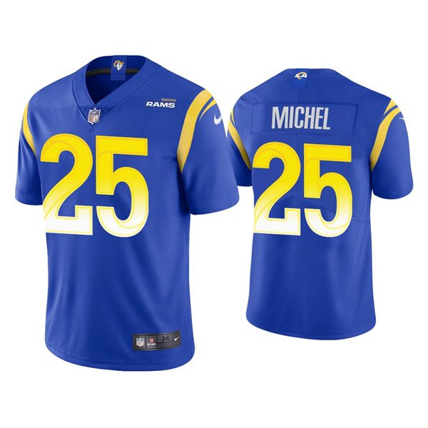 Royal Los Angeles Rams #25 Sony Michel 2021 Vapor Untouchable Limited Stitched Football Jersey - LAR423