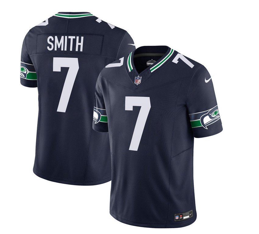 Navy Seattle Seahawks #7 Geno Smith 2023 F.U.S.E. Limited Stitched Football Jersey