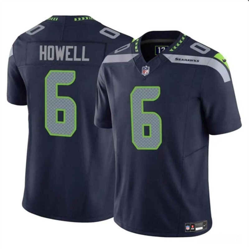Navy Seattle Seahawks #6 Sam Howell 2023 F.U.S.E. Vapor Limited Stitched Football Jersey