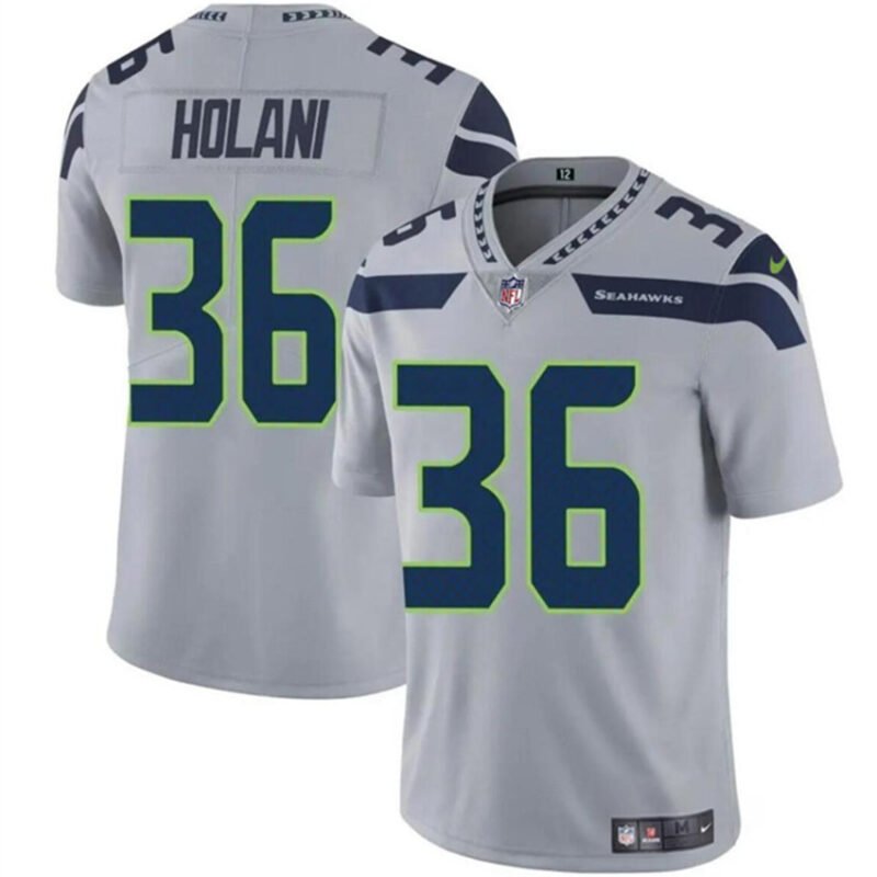 Grey Seattle Seahawks #36 George Holani Vapor Limited Stitched Football Jersey