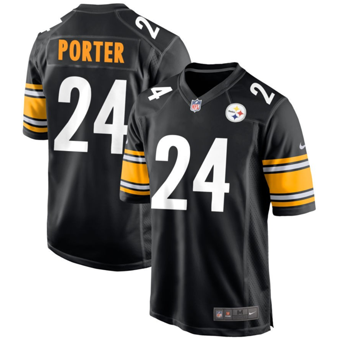 Black Pittsburgh Steelers #24 Joey Porter Jr. Stitched Game Jersey - PSJ563