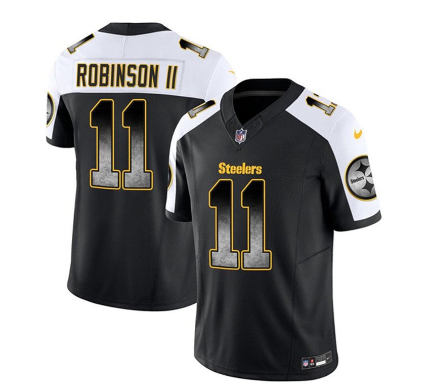 Black/White Pittsburgh Steelers #11 Allen Robinson II 2023 F.U.S.E. Vapor Untouchable Limited Stitched Jersey - PSJ46