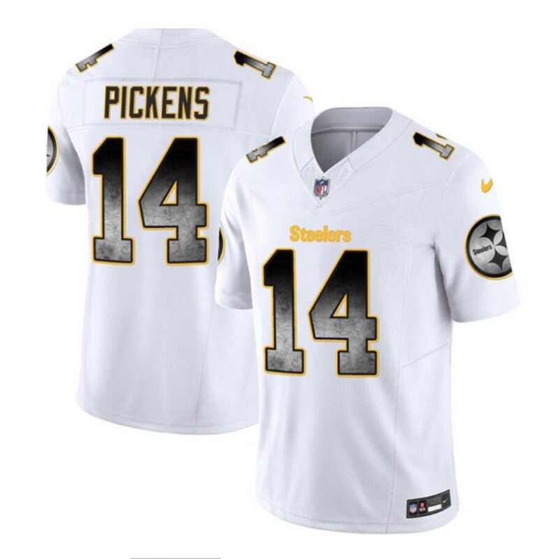 White Pittsburgh Steelers #14 George Pickens 2023 F.U.S.E. Smoke Vapor Untouchable Limited Stitched Jersey - PSJ230