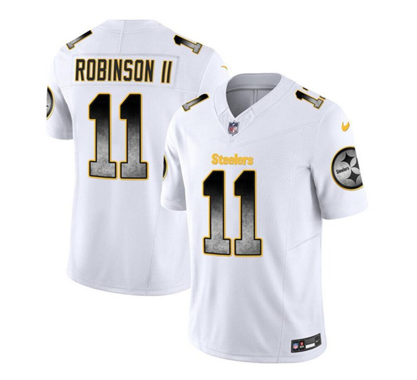White Pittsburgh Steelers #11 Allen Robinson II 2023 F.U.S.E. Smoke Vapor Untouchable Limited Stitched Jersey - PSJ19