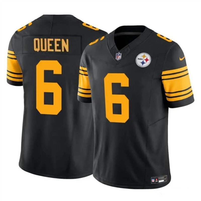 Black Pittsburgh Steelers #6 Patrick Queen 2023 F.U.S.E. Color Rush Vapor Untouchable Limited Stitched Jersey - PSJ773