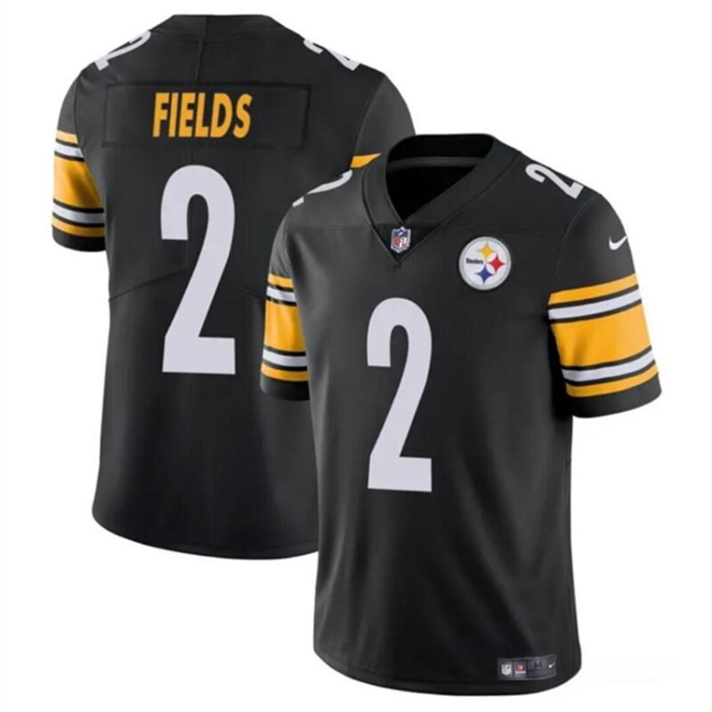Black Pittsburgh Steelers #2 Justin Fields Vapor Untouchable Limited Stitched Jersey - PSJ421