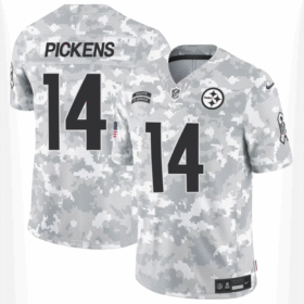 Arctic Camo Pittsburgh Steelers #14 George Pickens 2024 F.U.S.E Salute to Service Limited Stitched Football Jersey - PSJ310