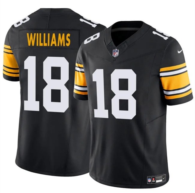 Black Pittsburgh Steelers #18 Mike Williams 2024 F.U.S.E. Alternate Vapor Untouchable Limited Stitched Jersey - PSJ729