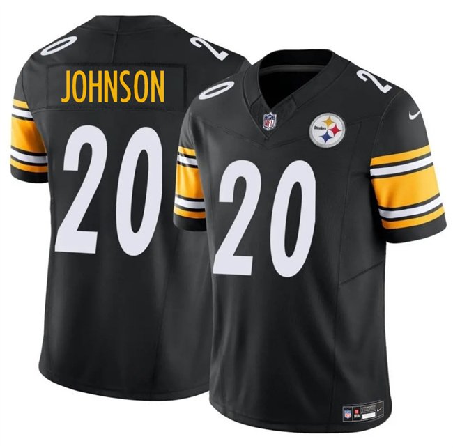 Black Pittsburgh Steelers #20 Kaleb Johnson 2025 Draft F.U.S.E. Vapor Limited Stitched Football Jersey - PSJ184