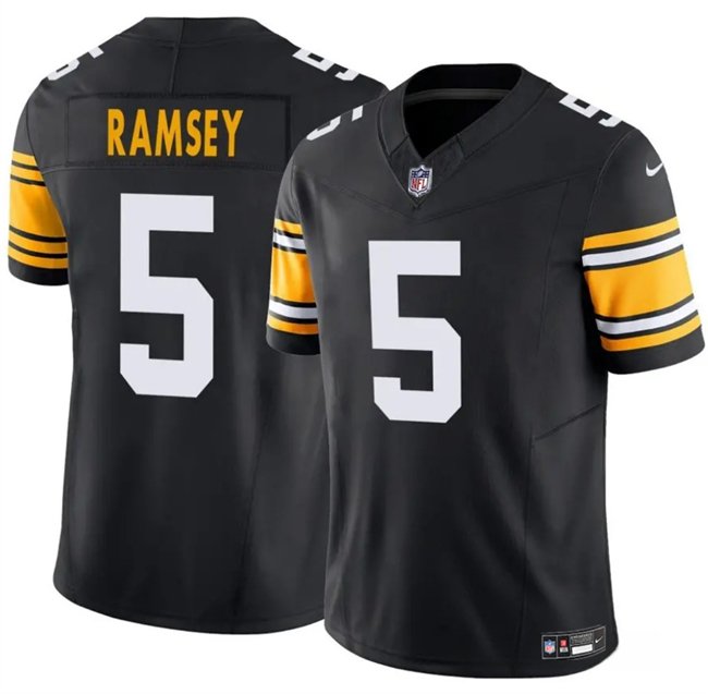 Black Pittsburgh Steelers #5 Jalen Ramsey 2025 F.U.S.E. Alternate Vapor Untouchable Limited Stitched Jersey - PSJ17