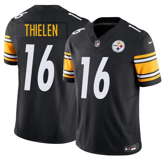 Black Pittsburgh Steelers #16 Adam Thielen 2025 F.U.S.E. Vapor Limited Stitched Football Jersey - PSJ732