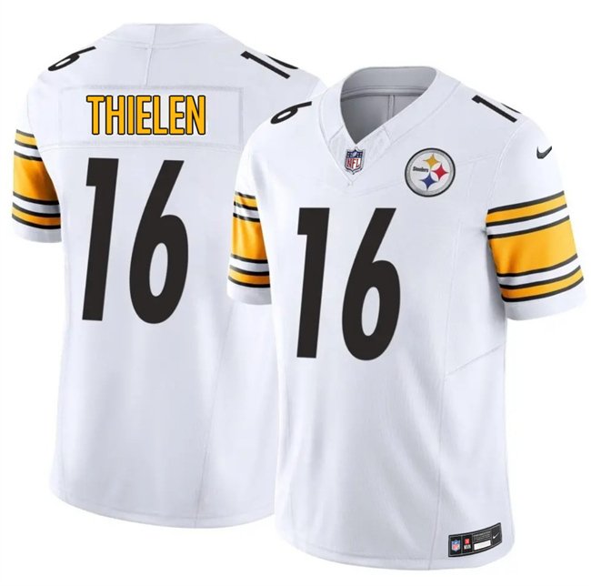 White Pittsburgh Steelers #16 Adam Thielen 2025 F.U.S.E. Vapor Limited Stitched Football Jersey - PSJ32