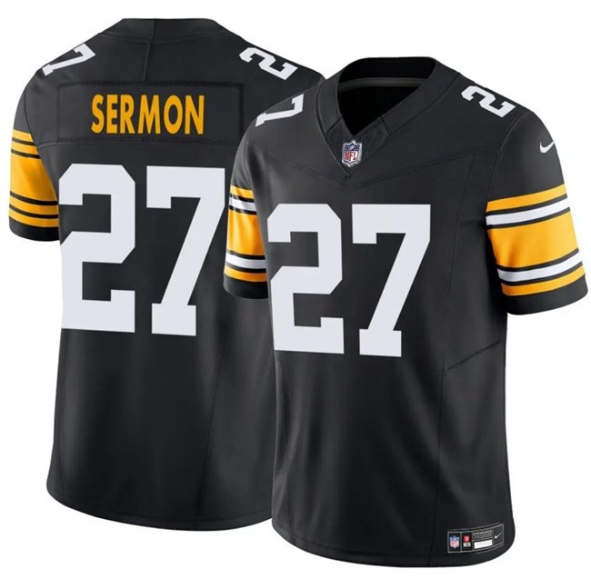 Black Pittsburgh Steelers #27 Trey Sermon 2025 F.U.S.E. Alternate Vapor Untouchable Limited Stitched Jersey - PSJ20