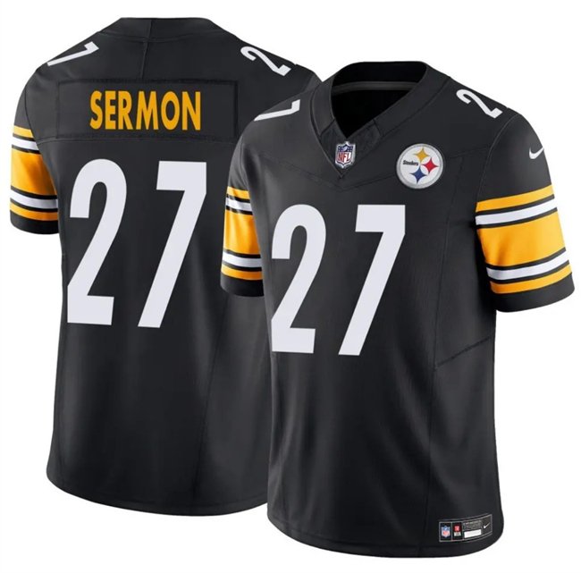 Black Pittsburgh Steelers #27 Trey Sermon 2025 F.U.S.E. Vapor Untouchable Limited Stitched Jersey - PSJ646