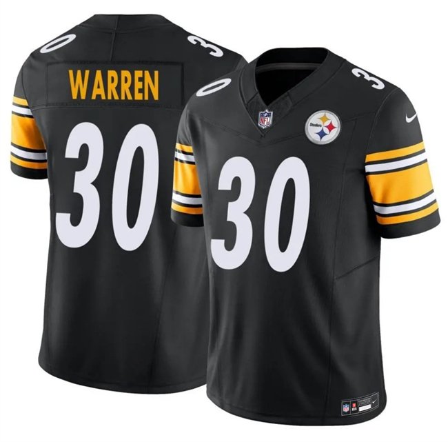 Black Pittsburgh Steelers #30 Jaylen Warren 2025 F.U.S.E. Vapor Untouchable Limited Stitched Jersey - PSJ784