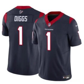 Navy Houston Texans #1 Stefon Diggs 2024 F.U.S.E Vapor Untouchable Stitched Football Jersey - HTJ230