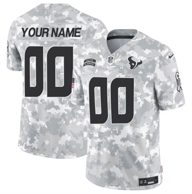 Arctic Camo Houston Texans Active Player Custom 2024 F.U.S.E Salute to Service Limited Stitched Football Jersey - HTJ20