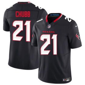 Navy Houston Texans #21 Nick Chubb 2025 F.U.S.E. Vapor Limited Stitched Football Jersey - HTJ296