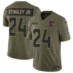 Olive Houston Texans #24 Derek Stingley Jr. 2025 F.U.S.E. Salute to Service Limited Stitched Football Jersey - HTJ166