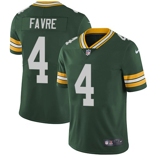 Nike Packers #4 Brett Favre Green Team Color Stitched NFL Vapor Untouchable Limited Jersey - GBJ341