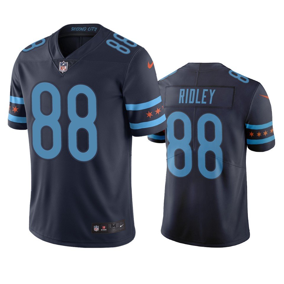 Chicago Bears #88 Riley Ridley Navy Vapor Limited City Edition NFL Jersey - CBJ193