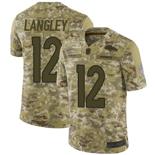 Nike Broncos #12 Brendan Langley Camo Stitched NFL Limited 2018 Salute To Service Jersey