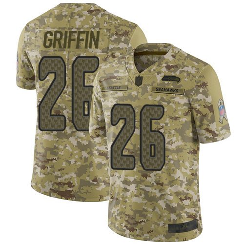 Nike Seahawks #26 Shaquem Griffin Camo Stitched NFL Limited 2018 Salute To Service Jersey