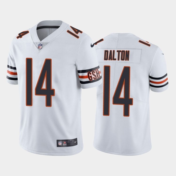 White Chicago Bears #14 Andy Dalton Vapor untouchable Limited Stitched Jersey - CBJ301