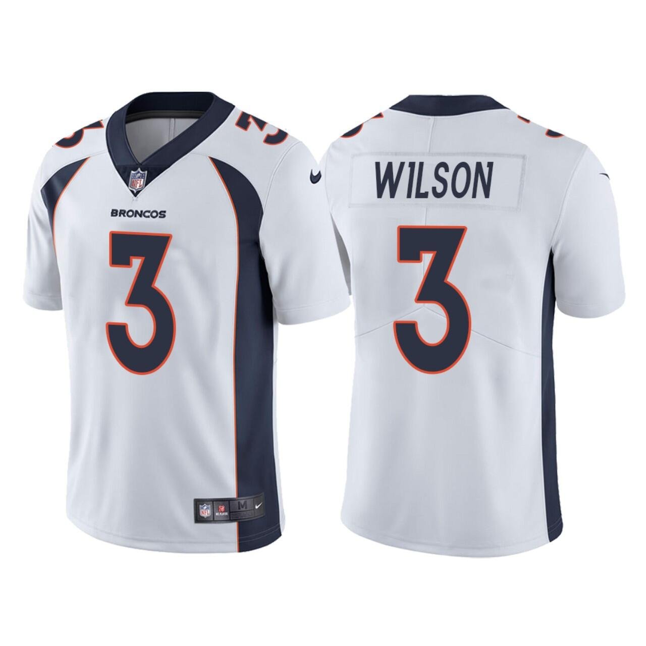 White Denver Broncos #3 Russel Wilson Vapor Untouchable Limited Stitched Jersey