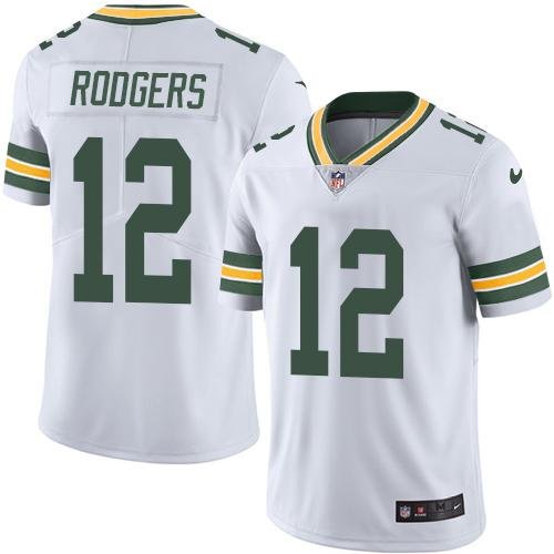 Nike Packers #12 Aaron Rodgers White Stitched NFL Vapor Untouchable Limited Jersey - GBJ544
