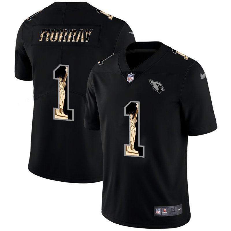 Arizona Cardinals #1 Kyler Murray Carbon Black Vapor Statue Of Liberty Limited NFL Jersey - ACJ292