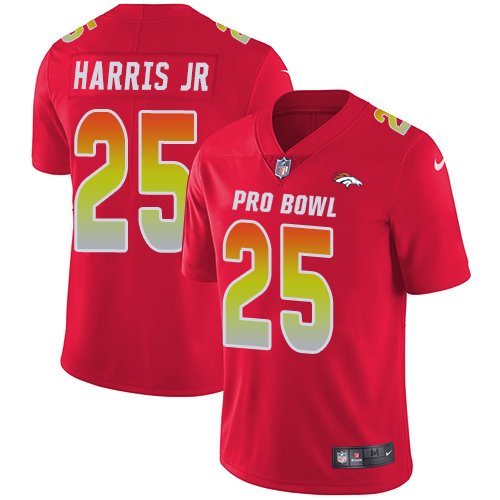 Nike Broncos #25 Chris Harris Jr Red Stitched NFL Limited AFC 2019 Pro Bowl Jersey