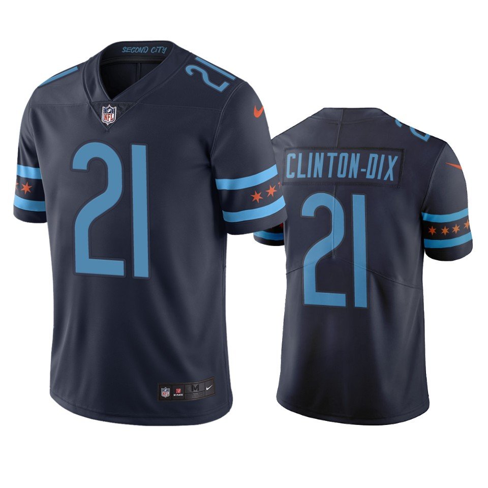 Chicago Bears #21 Ha Ha Clinton-Dix Navy Vapor Limited City Edition NFL Jersey - CBJ455