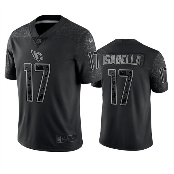 Black Arizona Cardinals #17 Andy Isabella Reflective Limited Stitched Football Jersey - ACJ261