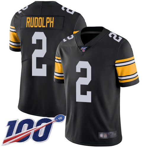 Nike Steelers #2 Mason Rudolph Black Alternate Stitched NFL 100th Season Vapor Limited Jersey - PSJ438