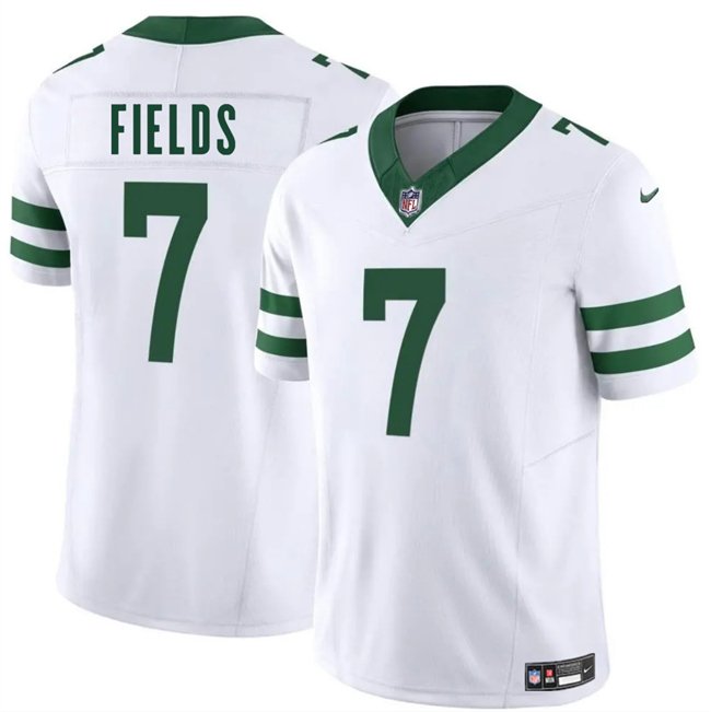 White New York Jets #7 Justin Fields 2025 F.U.S.E. Vapor Untouchable Limited Stitched Jersey - NYJ25
