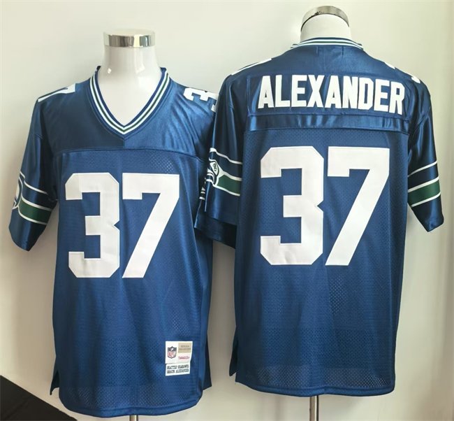 Royal Seattle Seahawks #37 KShaun Alexander Throwback Stitched Football Jersey