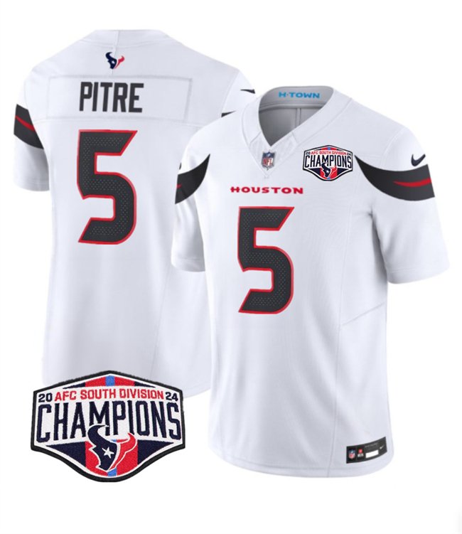 White Houston Texans #5 Jalen Pitre F.U.S.E. 2024 AFC South Division Champions Vapor Limited Stitched Football Jersey - HTJ25