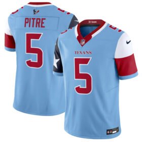 Blue Houston Texans #5 Jalen Pitre 2024 F.U.S.E. V5 Limited Stitched Football Jersey - HTJ51