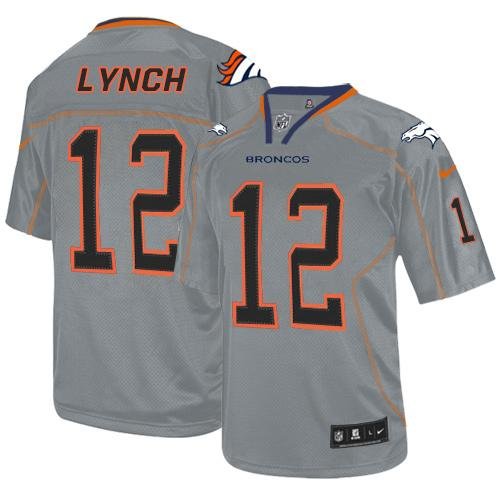 Nike Broncos #12 Paxton Lynch Lights Out Grey Stitched NFL Elite Jersey