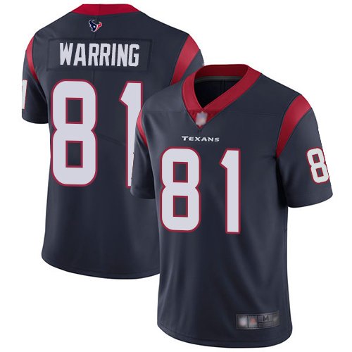 Nike Texans #81 Kahale Warring Navy Blue Team Color Stitched NFL Vapor Untouchable Limited Jersey - HTJ311