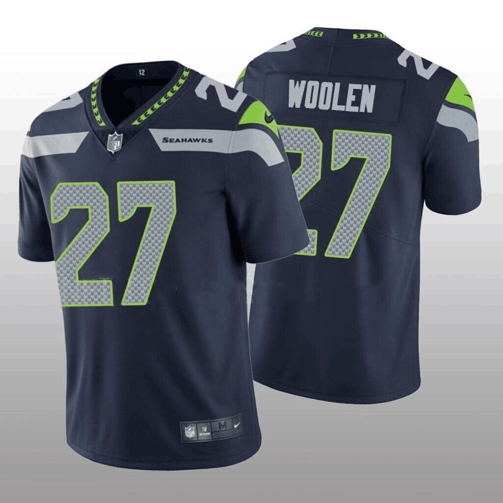 Navy Seattle Seahawks #27 Tariq Woolen Vapor Untouchable Stitched Football Jersey