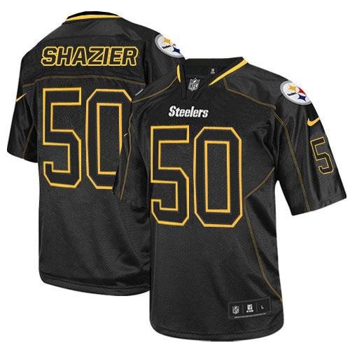 Nike Steelers #50 Ryan Shazier Lights Out Black Stitched NFL Elite Jersey - PSJ519