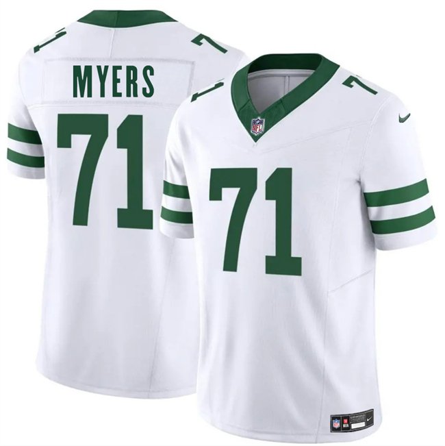 White New York Jets #71 Josh Myers 2025 F.U.S.E. Vapor Untouchable Limited Stitched Jersey - NYJ27